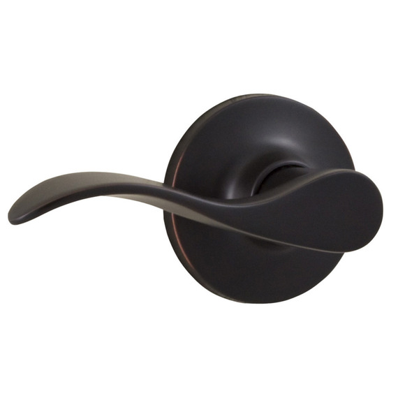 Weslock 200X New Haven Passage Door Lever Set with Round Rose Oil Rubbed Bronze - Picture 3 of 4